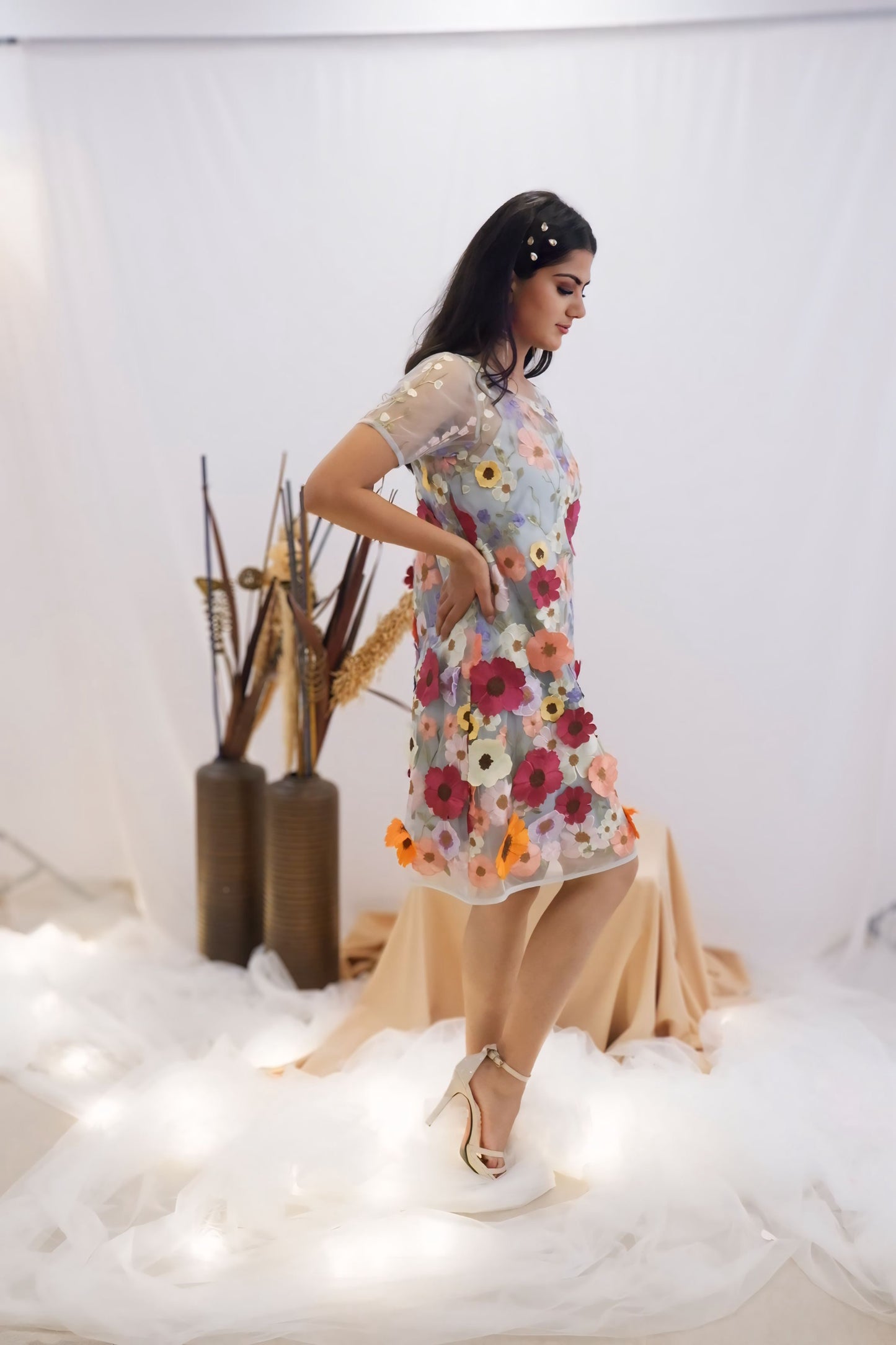 Whimsical Garden Embroidered Dress