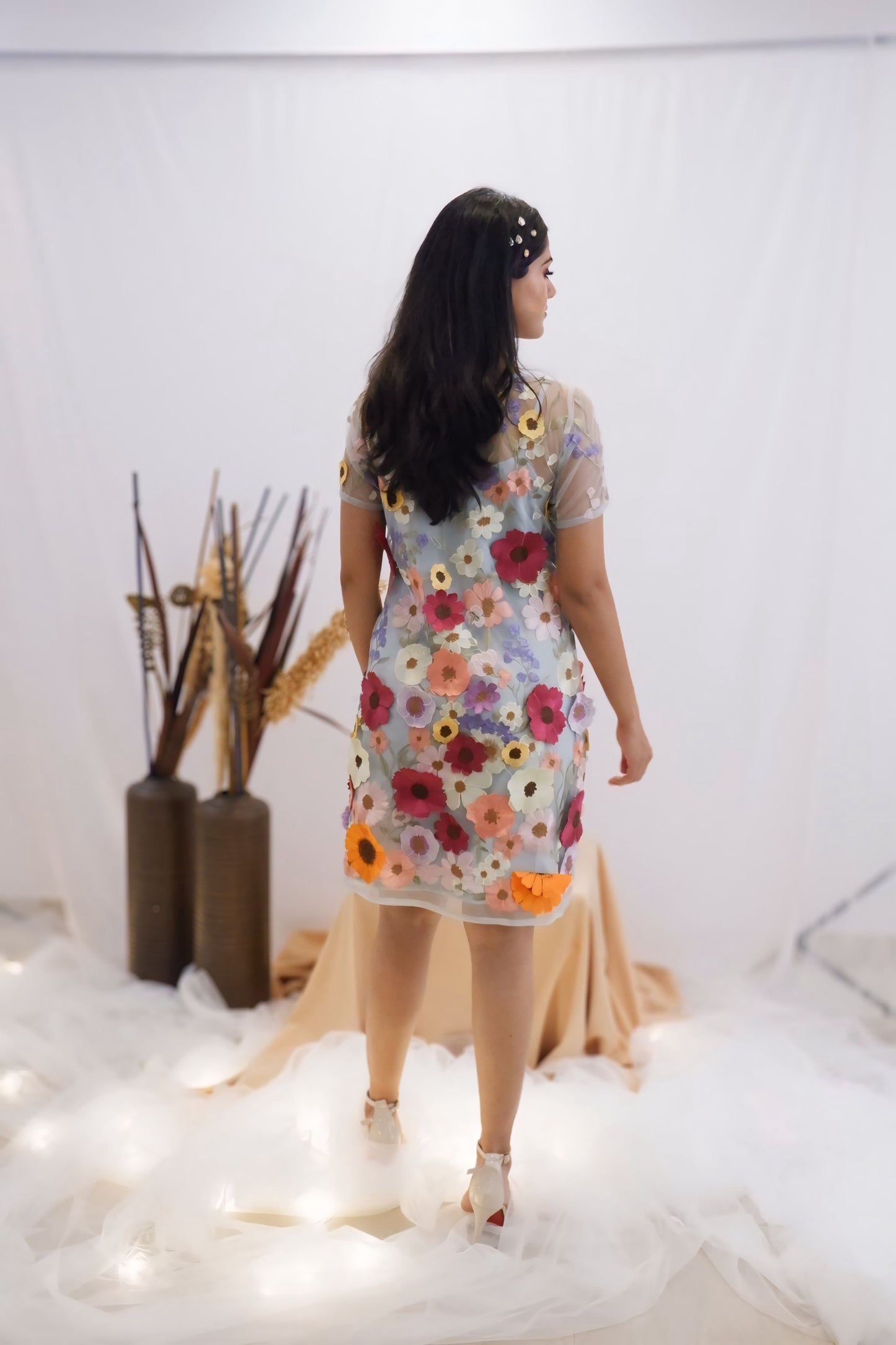 Whimsical Garden Embroidered Dress