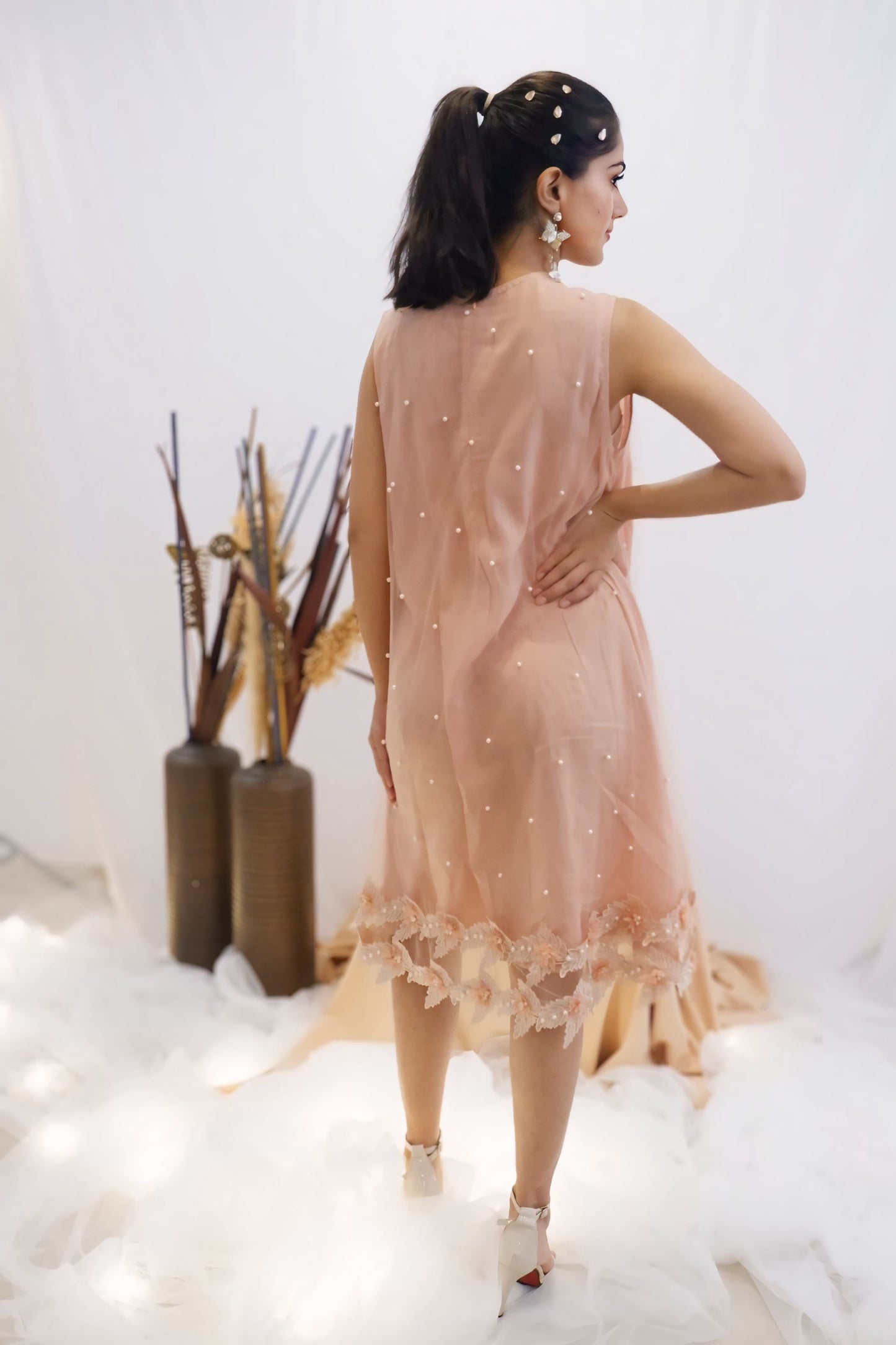 Blush Pearl A-Line Dress