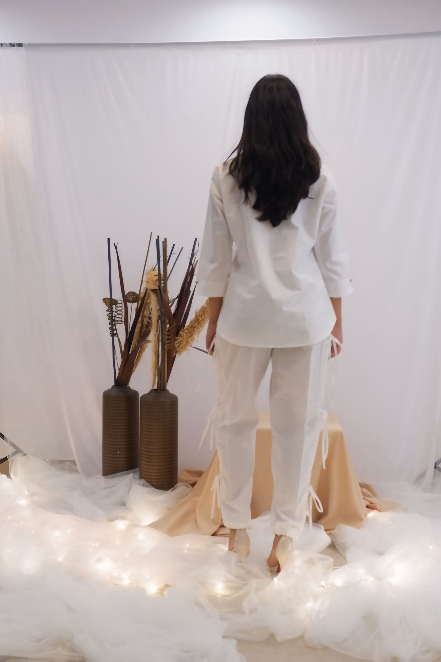 All-White Drawstring Co-Ord Set