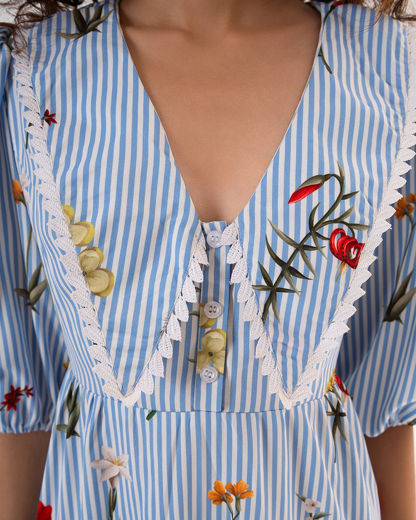 Meadow Stripes Dress (Made to Order)