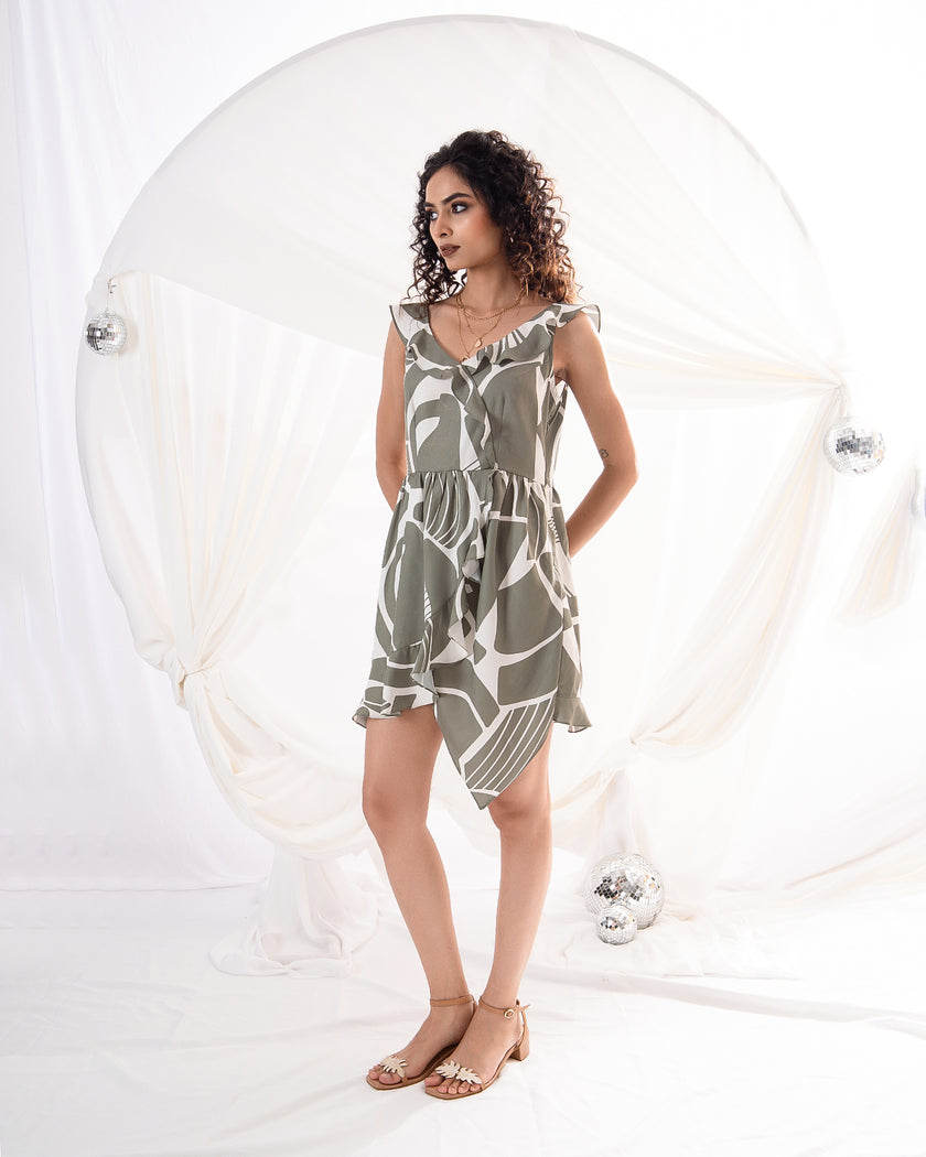 Olive Muse Mini Dress (Ready to Ship)