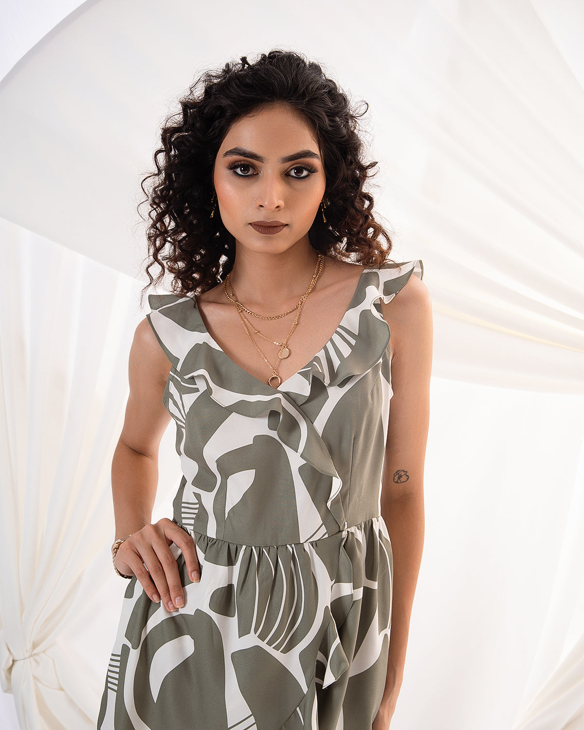 Olive Muse Mini Dress (Ready to Ship)