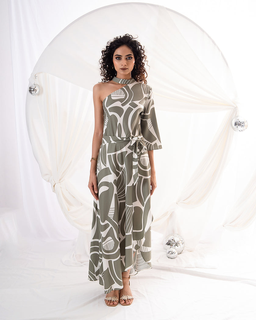 Olive Mirage Dress (Ready to Ship)
