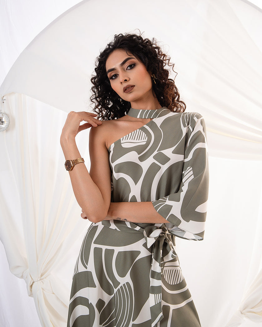 Olive Mirage Dress (Ready to Ship)