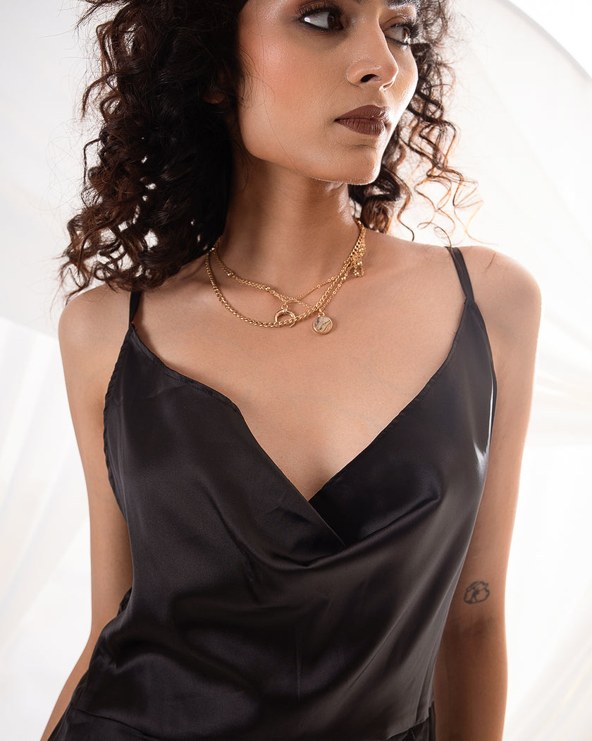 Noir Muse Slip Dress (Made to Order)