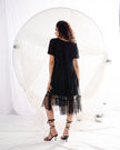 Midnight Ruffle Sheer Dress (Ready to Ship)