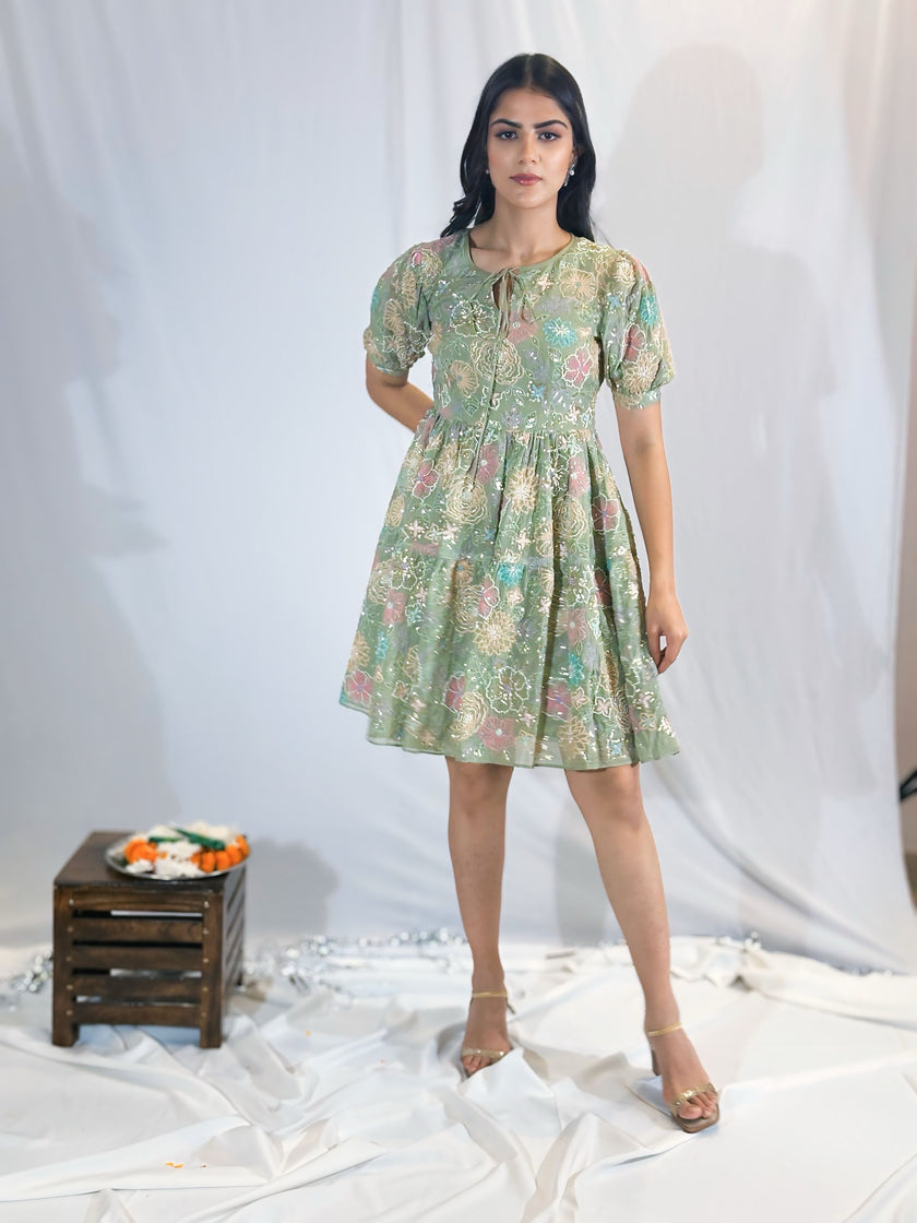 Gulbagh Tier Dress (Ready To Ship)