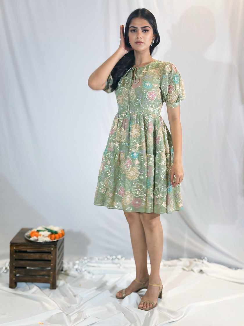 Gulbagh Tier Dress (Ready To Ship)