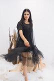 Midnight Ruffle Sheer Dress (Ready to Ship)