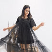 Midnight Ruffle Sheer Dress (Ready to Ship)