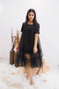Midnight Ruffle Sheer Dress (Ready to Ship)