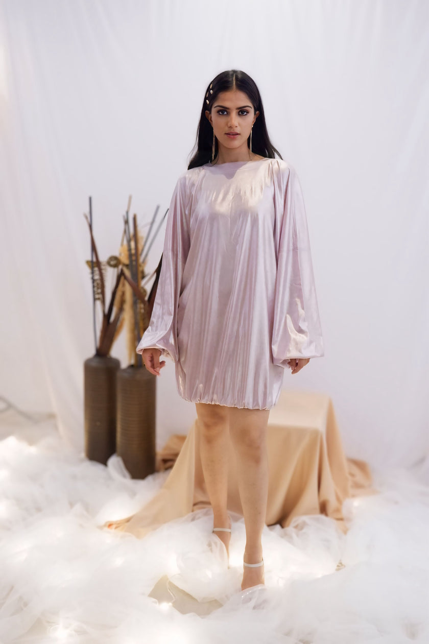 Iridescent Lilac Bubble Dress (Ready to Ship)