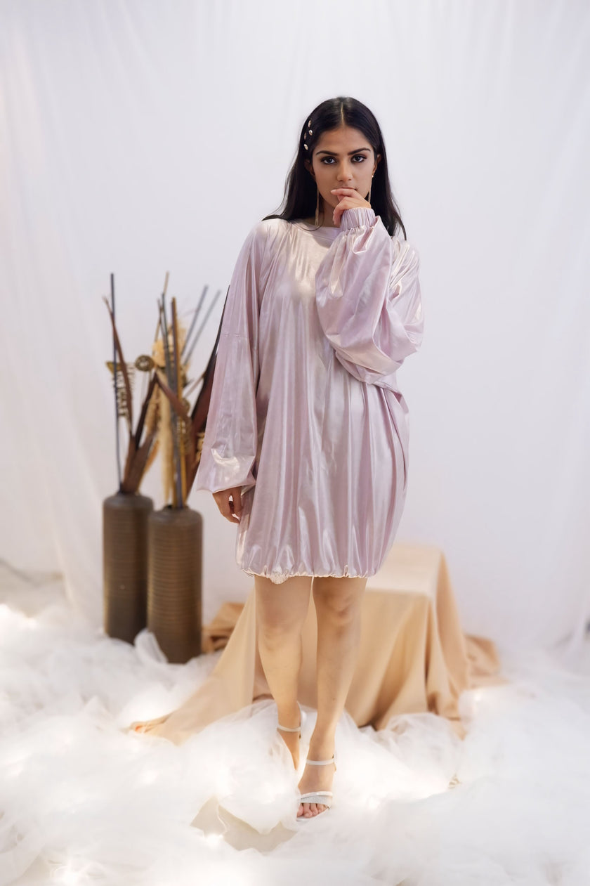 Iridescent Lilac Bubble Dress (Ready to Ship)