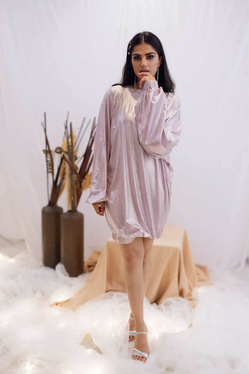 Iridescent Lilac Bubble Dress (Ready to Ship)