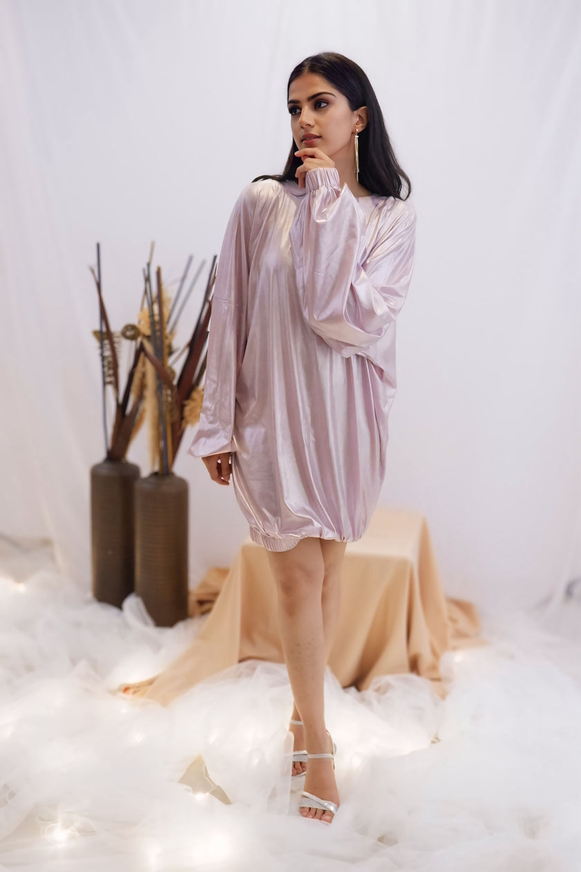 Iridescent Lilac Bubble Dress (Ready to Ship)