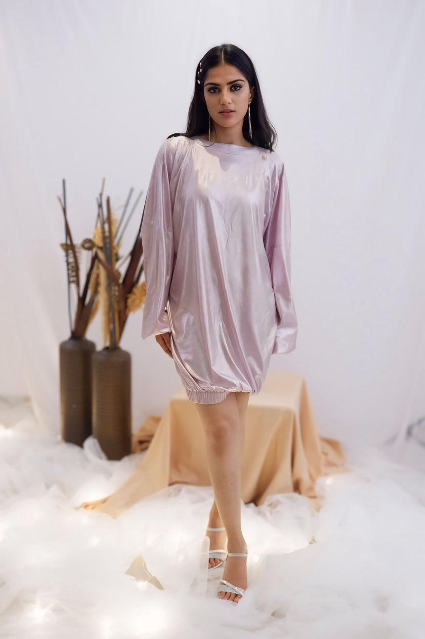 Iridescent Lilac Bubble Dress (Ready to Ship)