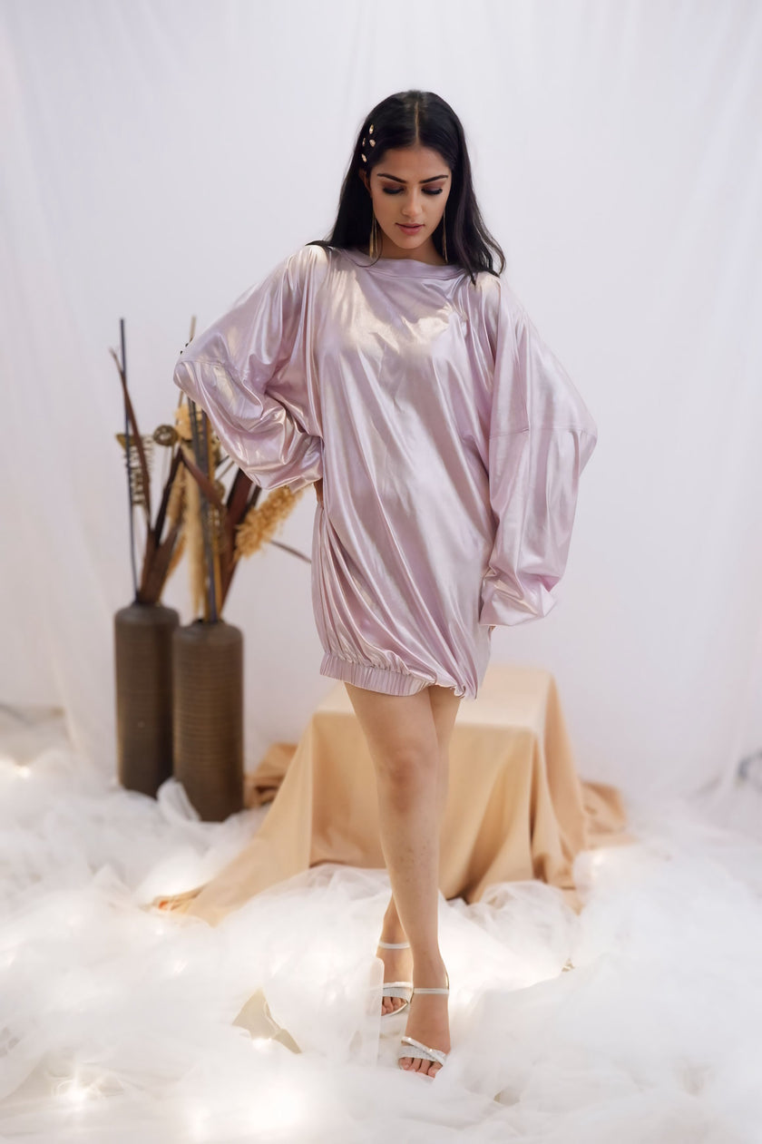 Iridescent Lilac Bubble Dress (Ready to Ship)