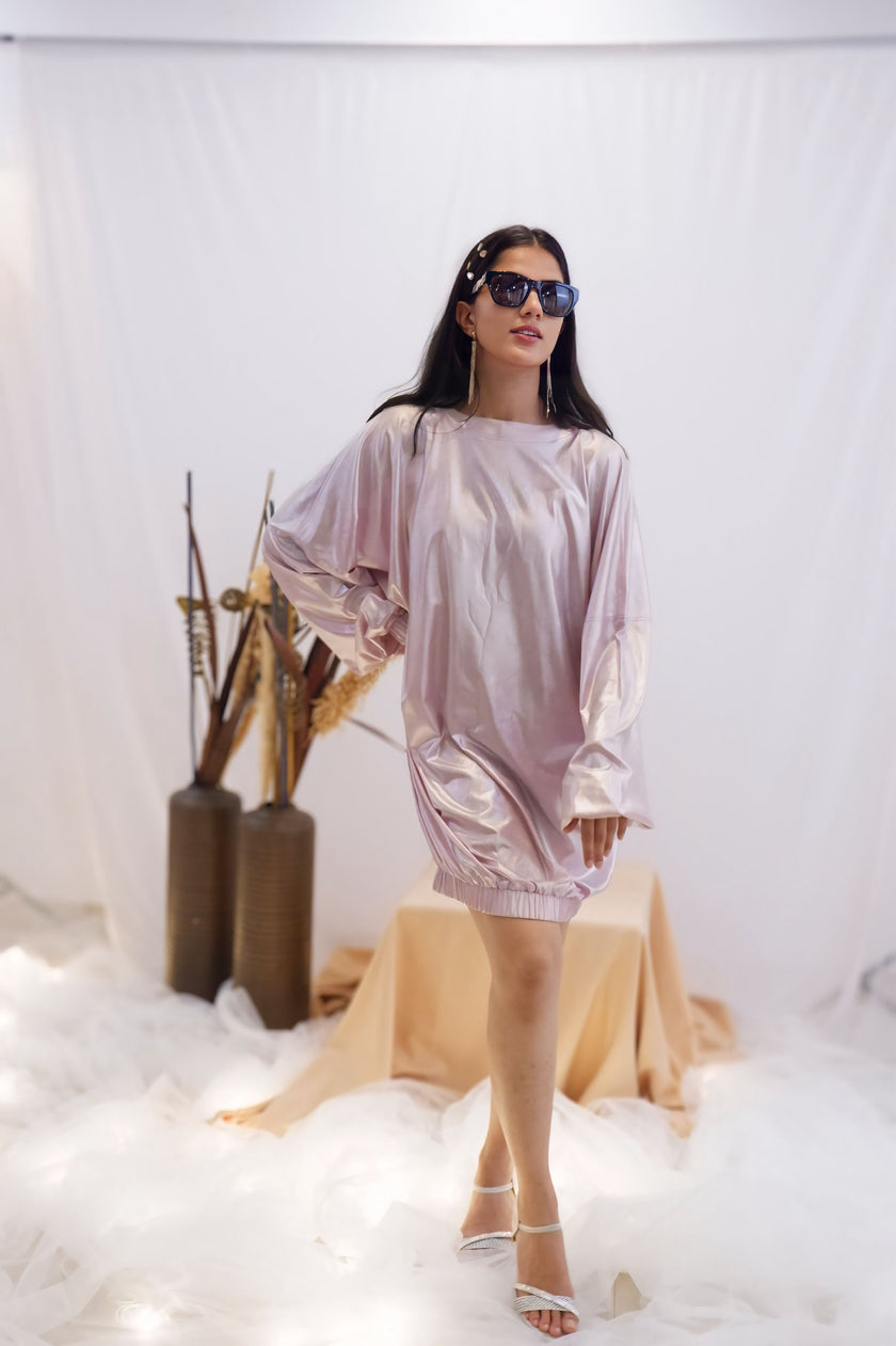 Iridescent Lilac Bubble Dress (Ready to Ship)