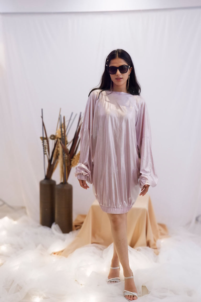 Iridescent Lilac Bubble Dress (Ready to Ship)