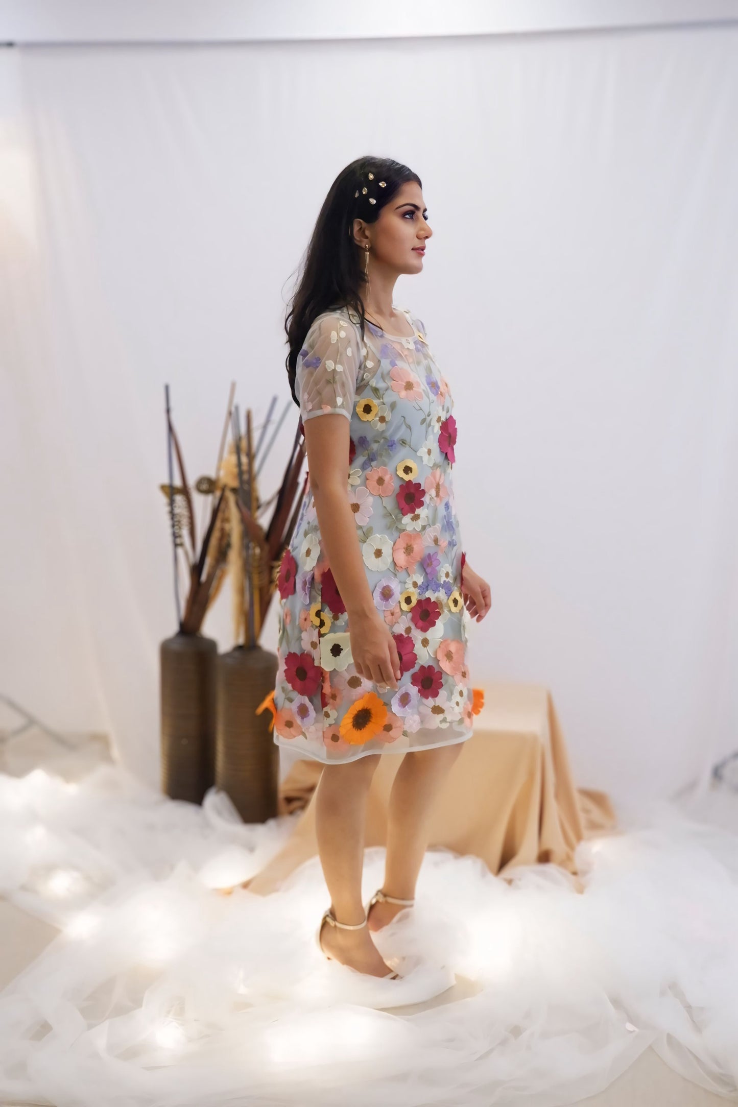 Whimsical Garden Embroidered Dress