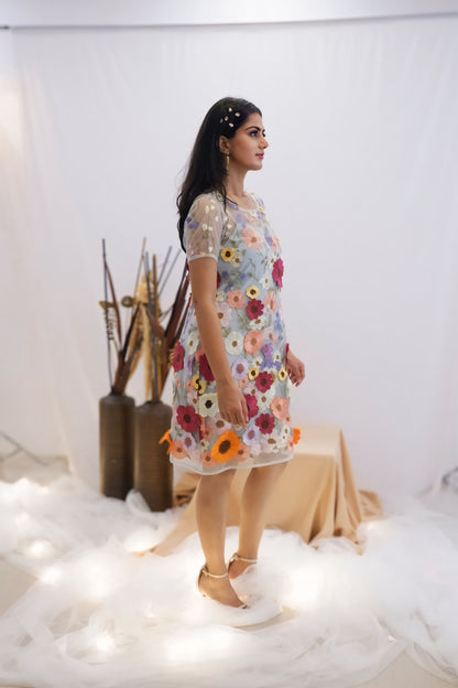 Whimsical Garden Embroidered Dress