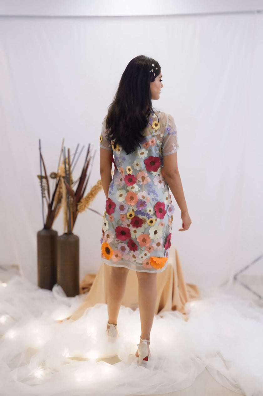 Whimsical Garden Embroidered Dress (Ready to Ship)