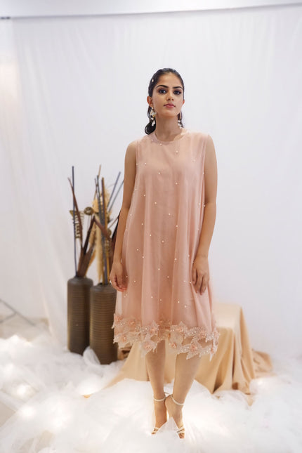 Blush Pearl A-Line Dress (Ready to Ship)