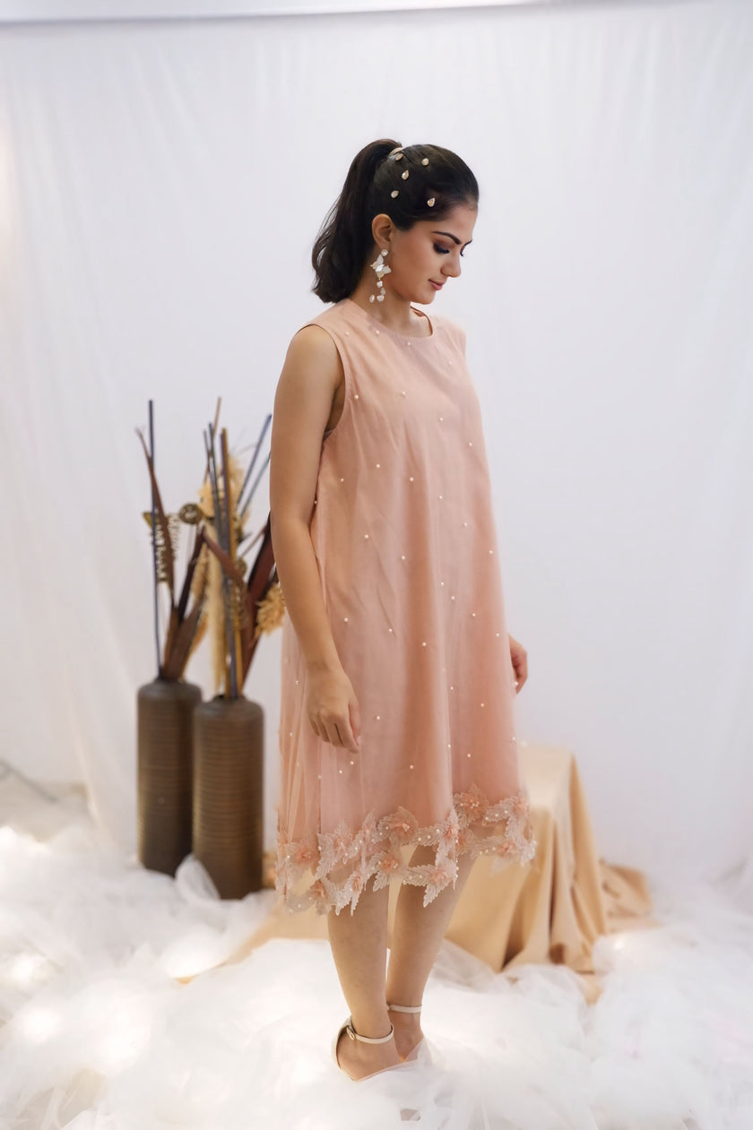 Blush Pearl A-Line Dress (Ready to Ship)