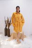 Freo Sunset Gold Lace Trench Dress