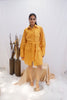 Freo Sunset Gold Lace Trench Dress