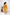 Woman wearing a yellow outfit standing in a minimalistic setting with white background and decorative elements. Freo