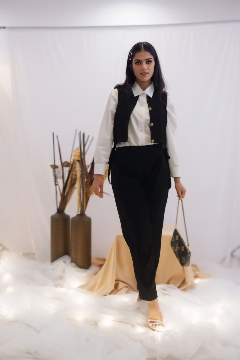 Classic Monochrome Co-Ord Set (Ready to Ship)