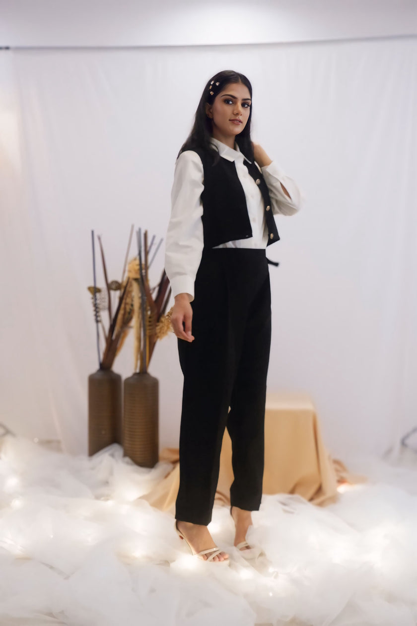 Classic Monochrome Co-Ord Set (Ready to Ship)