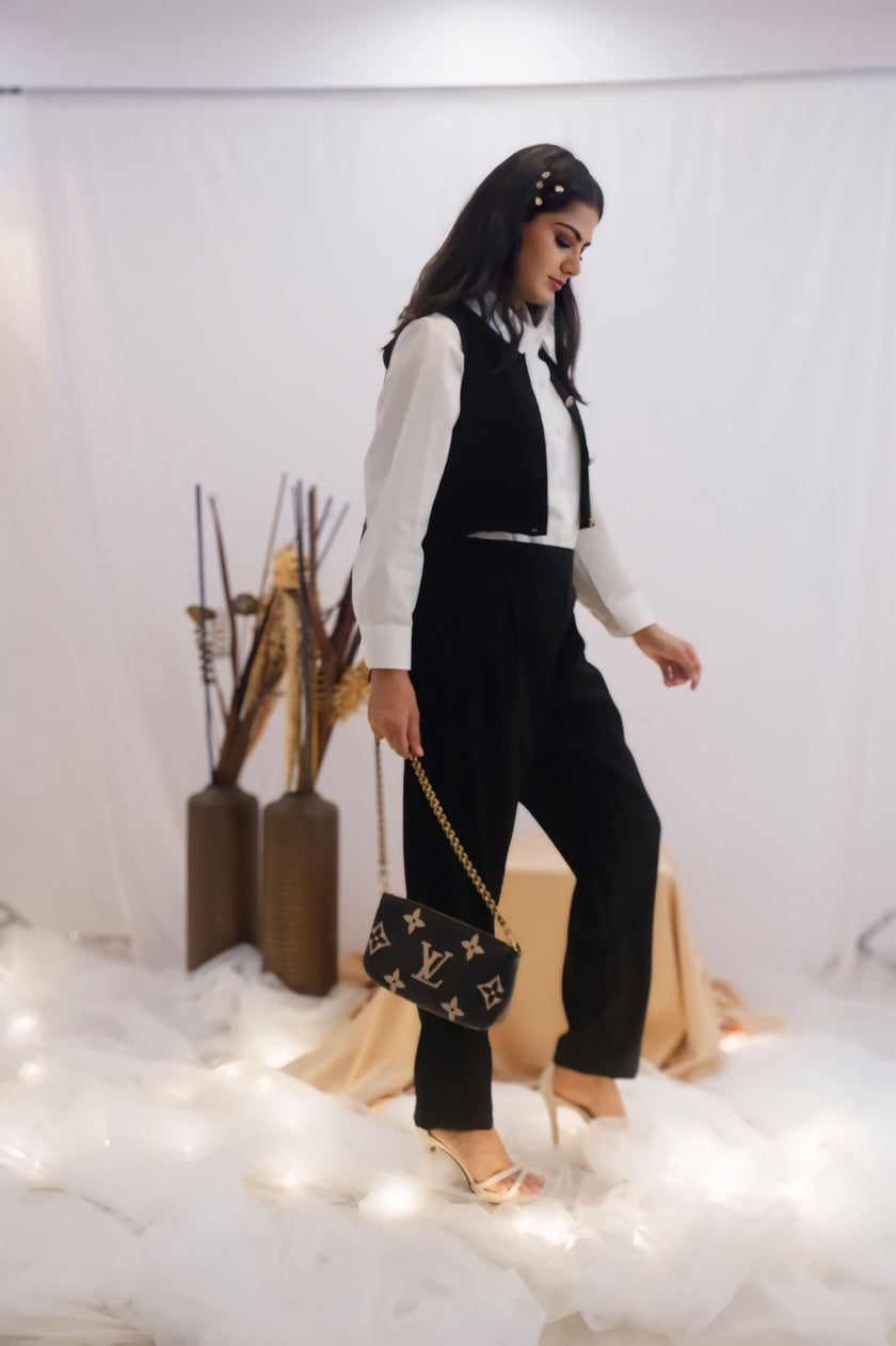 Classic Monochrome Co-Ord Set (Ready to Ship)