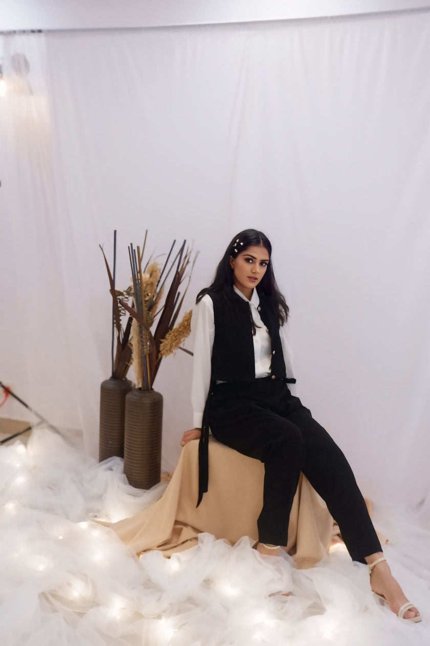 Classic Monochrome Co-Ord Set (Ready to Ship)