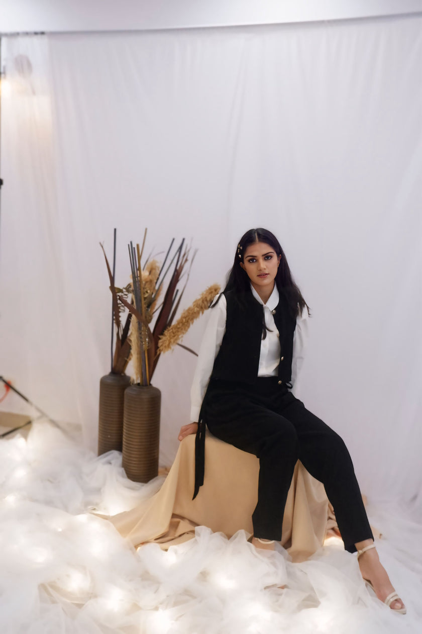 Classic Monochrome Co-Ord Set (Ready to Ship)