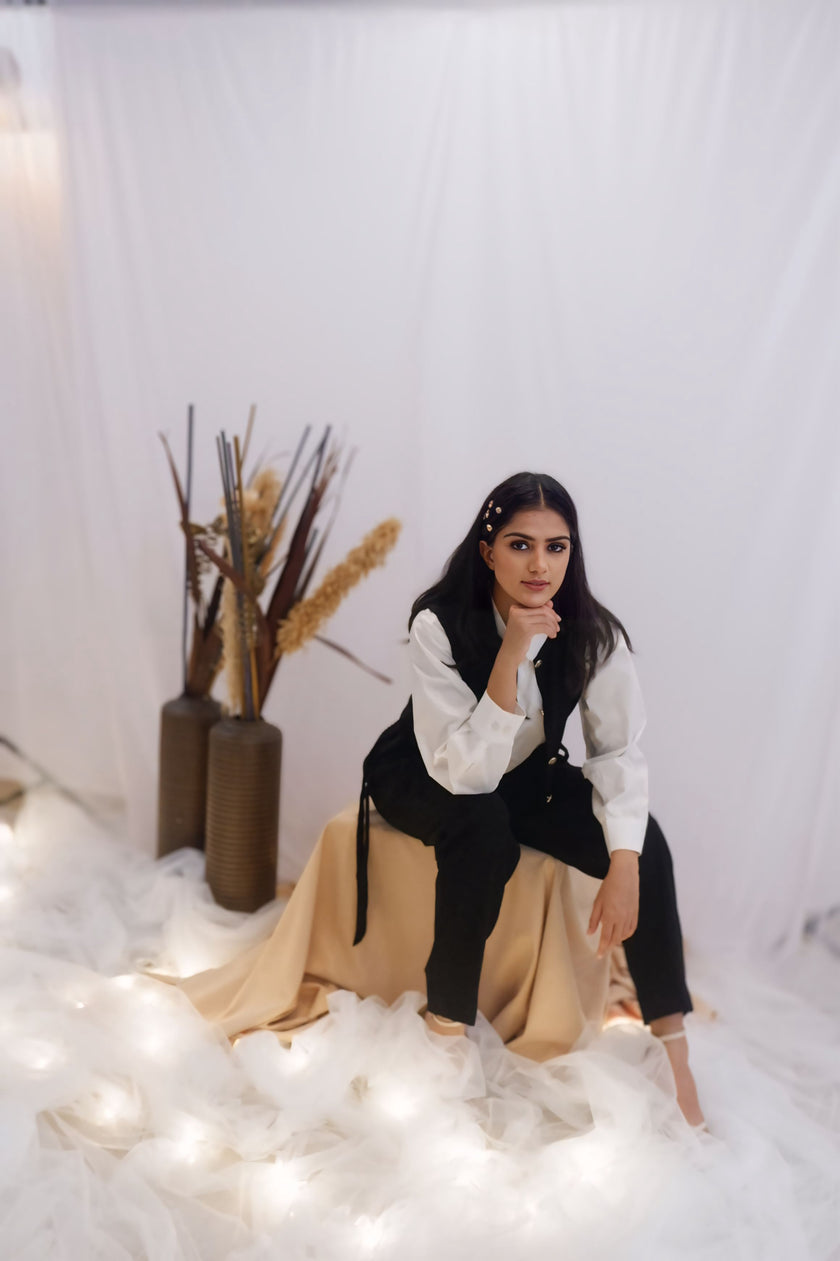 Classic Monochrome Co-Ord Set (Ready to Ship)