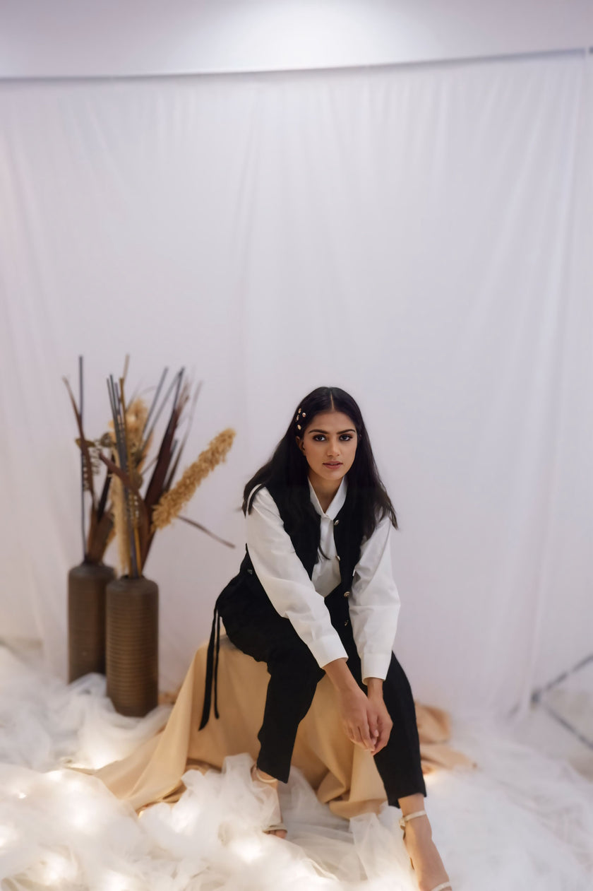 Classic Monochrome Co-Ord Set (Ready to Ship)