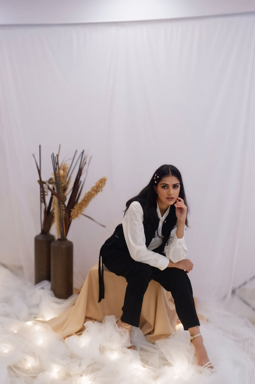 Classic Monochrome Co-Ord Set (Ready to Ship)