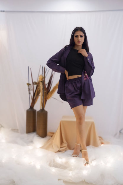 Embroidered Co-Ord Shorts Set