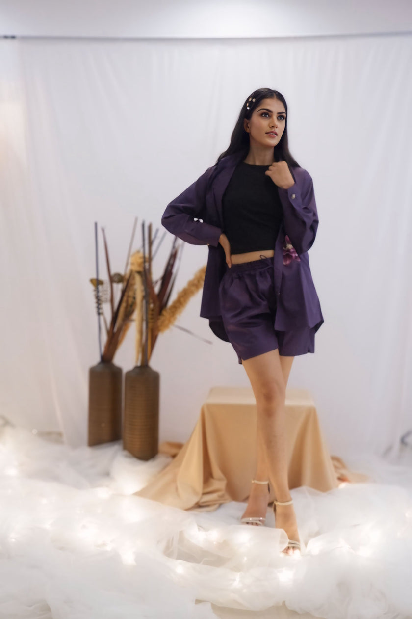 Embroidered Co-Ord Shorts Set (Ready to Ship)