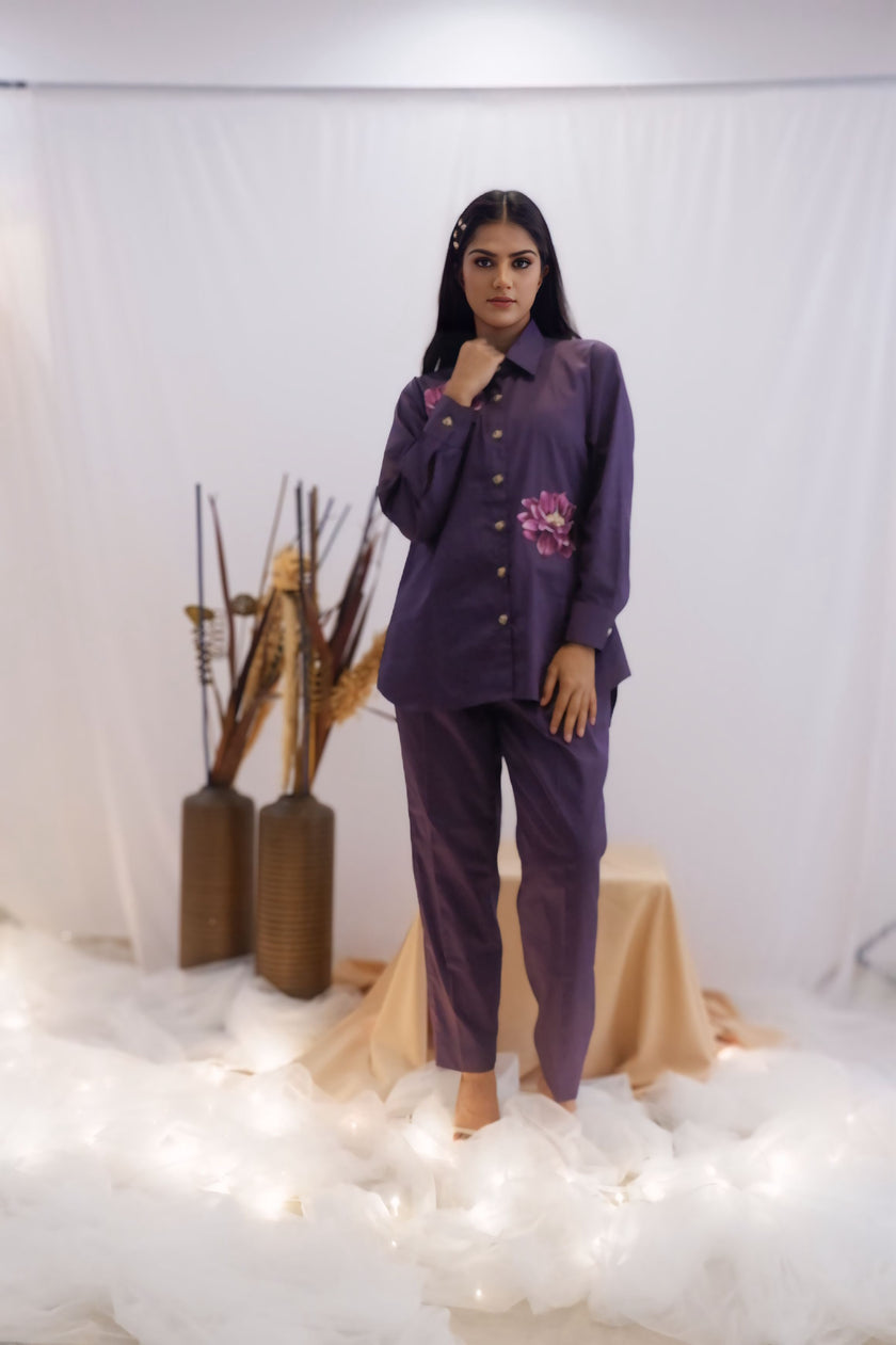 Floral Embroidered Co-Ord Set (Ready to Ship)