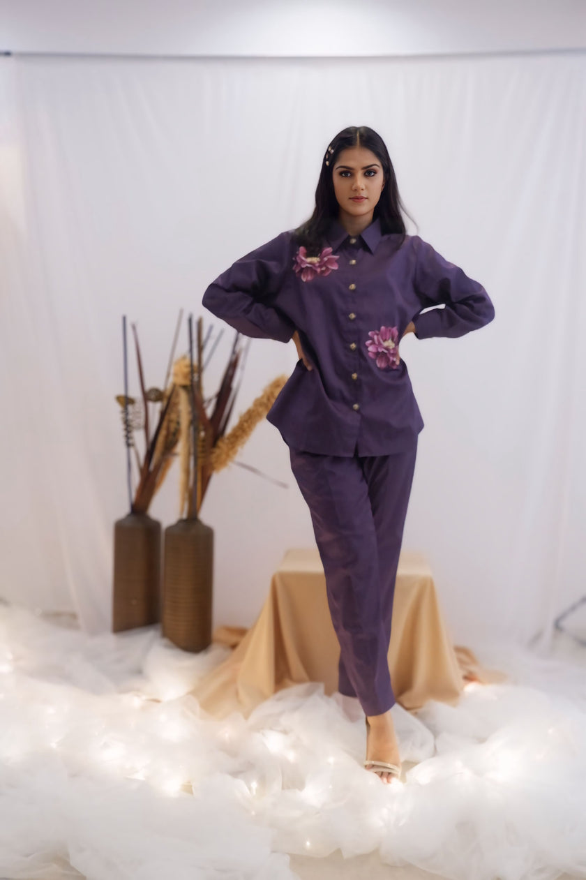 Floral Embroidered Co-Ord Set (Ready to Ship)