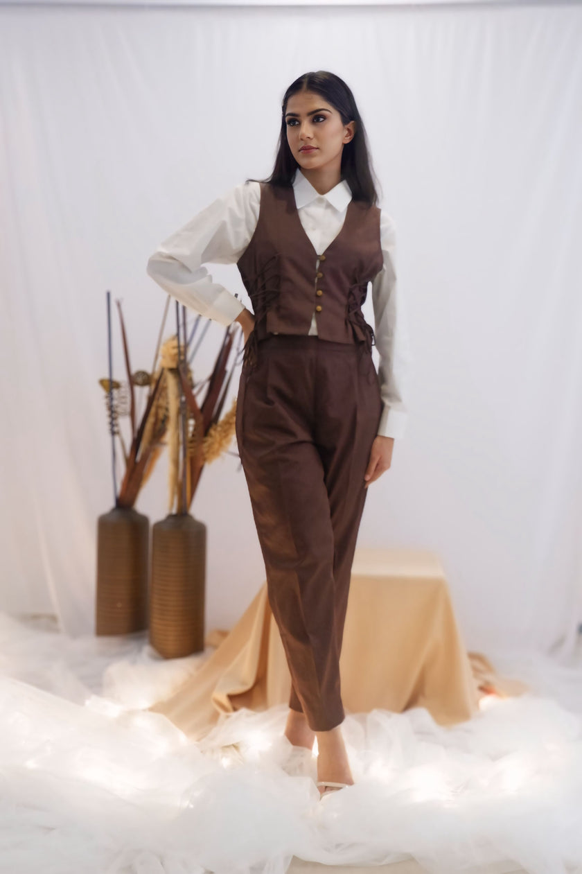 Cocoa Corset Co-Ord Set (Ready to Ship)