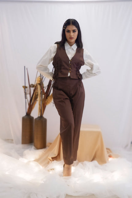 Cocoa Corset Co-Ord Set (Ready to Ship)