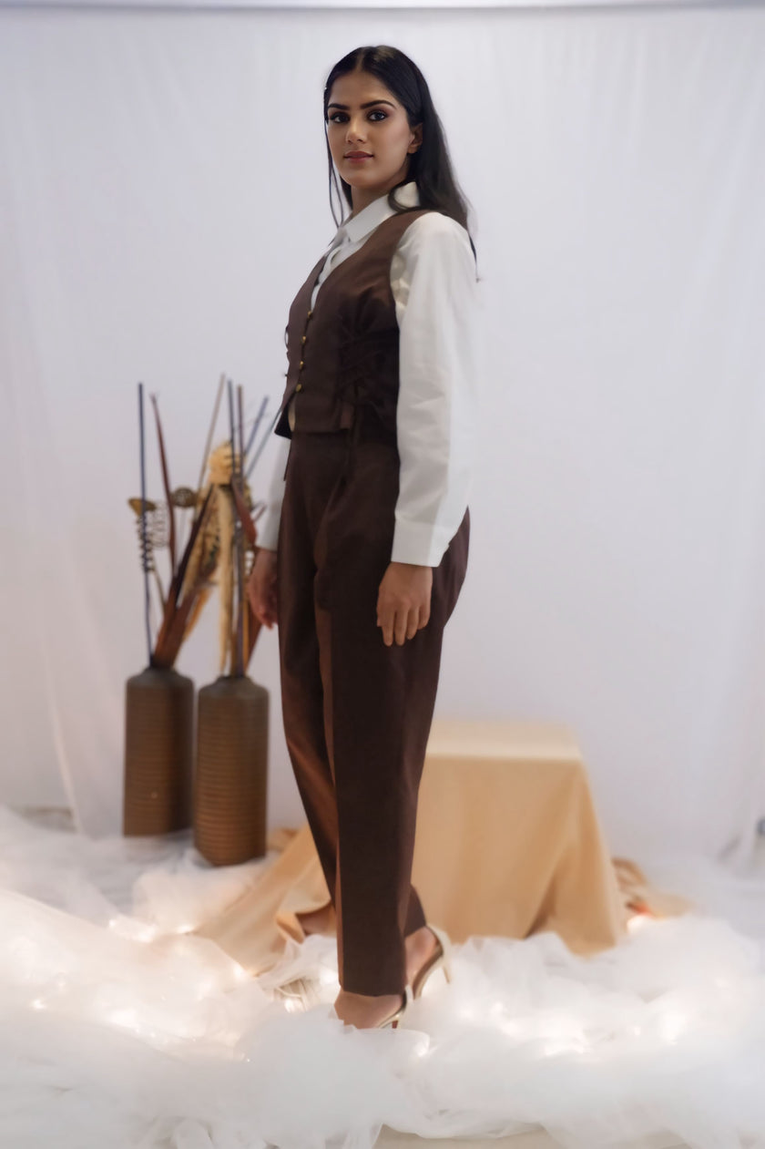 Cocoa Corset Co-Ord Set (Ready to Ship)