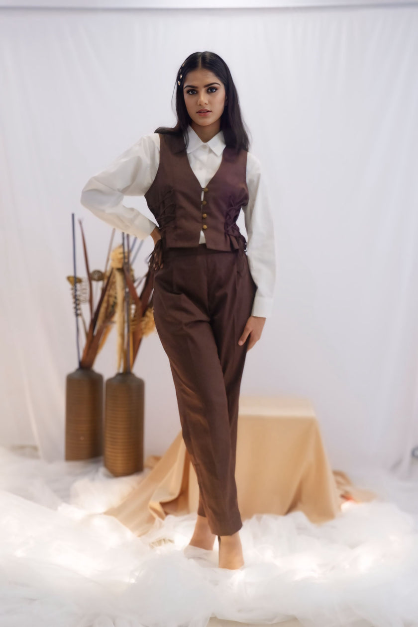 Cocoa Corset Co-Ord Set (Ready to Ship)