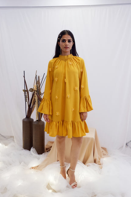 Freo Marigold Bloom Ruffle Dress